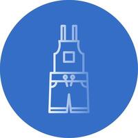 Dungarees Flat Bubble Icon vector