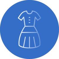 Dress Flat Bubble Icon vector