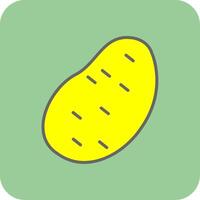 Potato Filled Yellow Icon vector