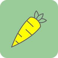 Carrot Filled Yellow Icon vector