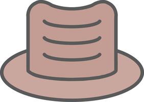 Hat Line Filled Light Icon vector