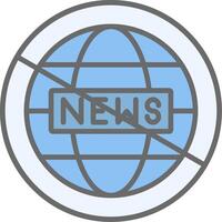 Fake News Line Filled Light Icon vector