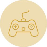 Console Line Yellow Circle Icon vector