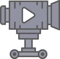 Camera Dolly Line Filled Light Icon vector