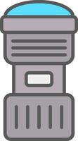 Camera Lens Line Filled Light Icon vector