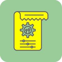 Tasks Filled Yellow Icon vector