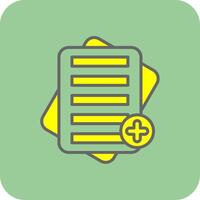 Notes Filled Yellow Icon vector