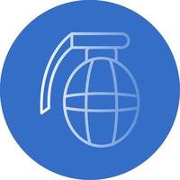 Grenade Flat Bubble Icon vector