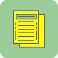 Task Filled Yellow Icon vector