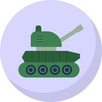 Tank Flat Bubble Icon vector