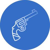 Gun Flat Bubble Icon vector