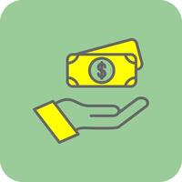 Money Filled Yellow Icon vector