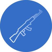 Gun Flat Bubble Icon vector