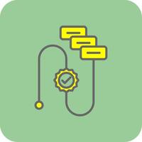 Workflow Filled Yellow Icon vector