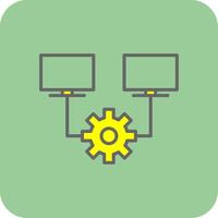 Multitask Filled Yellow Icon vector