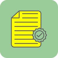 File Filled Yellow Icon vector