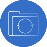 Folder Flat Bubble Icon vector