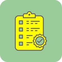 Clipboard Filled Yellow Icon vector