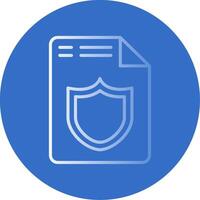 Document Flat Bubble Icon vector