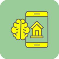 Smart Home Filled Yellow Icon vector
