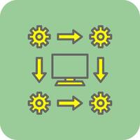 Workflow Filled Yellow Icon vector