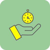 Time Filled Yellow Icon vector