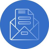 Envelope Flat Bubble Icon vector