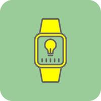 Wristwatch Filled Yellow Icon vector