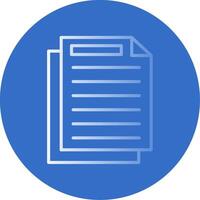 Document Flat Bubble Icon vector