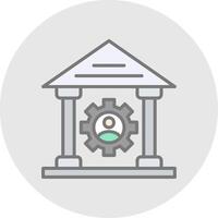 Saw Machine Line Filled Light Icon vector