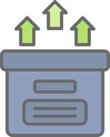 Storage Box Line Filled Light Icon vector