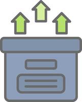 Storage Box Line Filled Light Icon vector