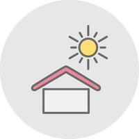 Keep Away From Heat Line Filled Light Icon vector