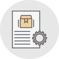 Order Processing Line Filled Light Icon vector