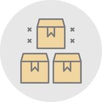 Package Line Filled Light Icon vector