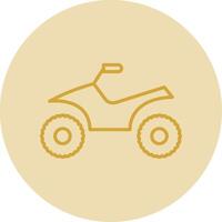 Quad Line Yellow Circle Icon vector