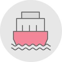 Port Line Filled Light Icon vector