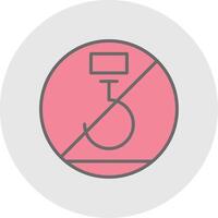 Use No Hooks Line Filled Light Icon vector