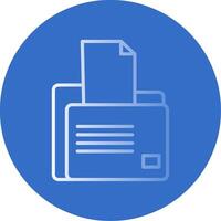 File Explorer Flat Bubble Icon vector