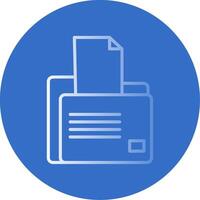 File Explorer Flat Bubble Icon vector