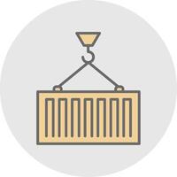 Container Loading Line Filled Light Icon vector