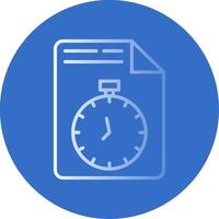 Document Flat Bubble Icon vector