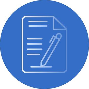 Document Flat Bubble Icon vector