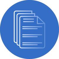 Documents Flat Bubble Icon vector