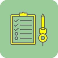 Check List Filled Yellow Icon vector