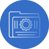 Folder Management Flat Bubble Icon vector