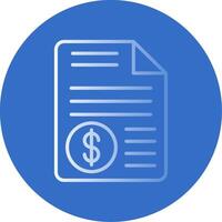 Document Flat Bubble Icon vector