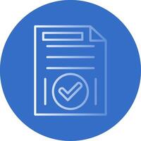 Document Flat Bubble Icon vector