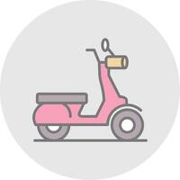Scooter Line Filled Light Icon vector