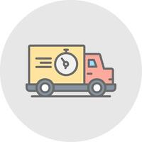 Fast Delivery Line Filled Light Icon vector